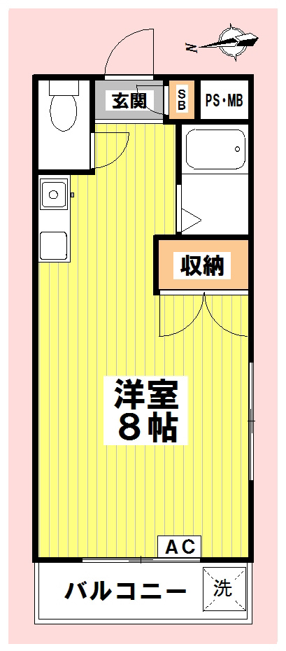 フォンテ新宿 205号室 間取り