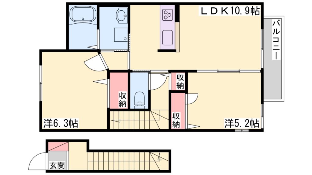 MAST　COURT新野辺　Ｂ 間取り図