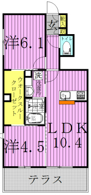 MAISON　REVE 105号室 間取り