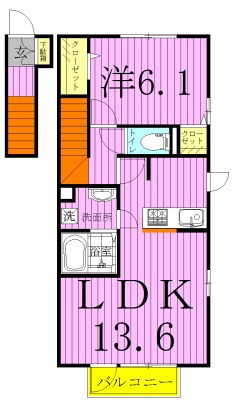 プレジールヤストシ 201号室 間取り