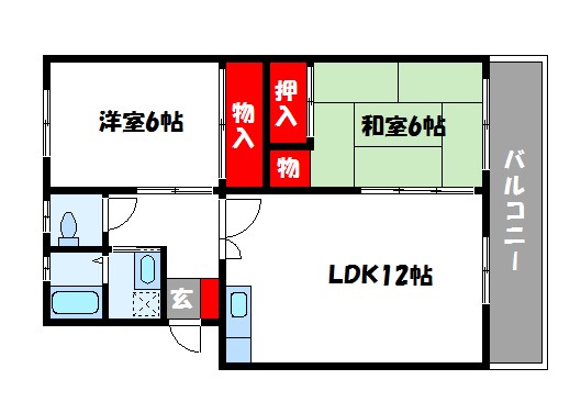 ロイヤルコーポ堺  間取り図