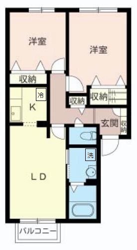 プレジオ 102号室 間取り