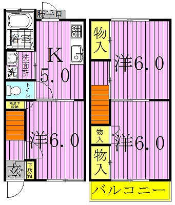 第二杉山ハイツ 105号室 間取り