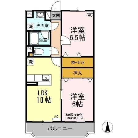 マンション華 間取り図