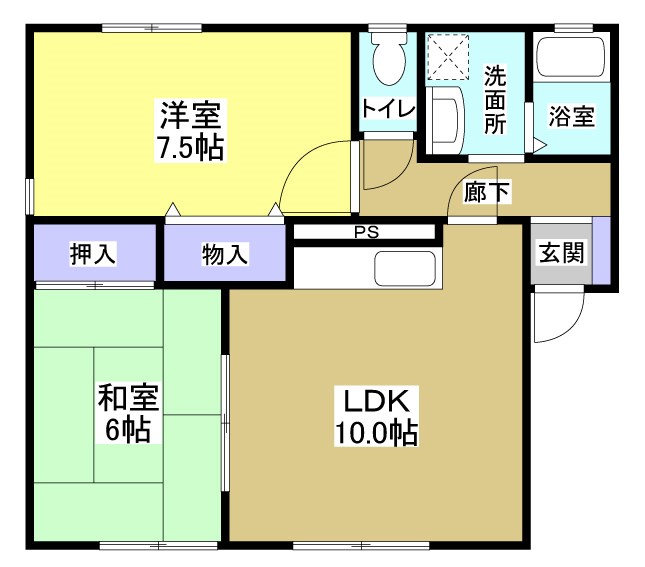 ソレーユ高町B 間取り図