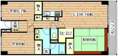 高槻パーク・レジデンス 803号室 間取り