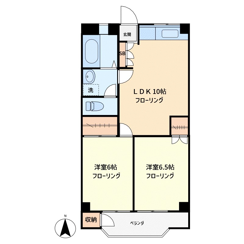 メゾン富士 203号室 間取り