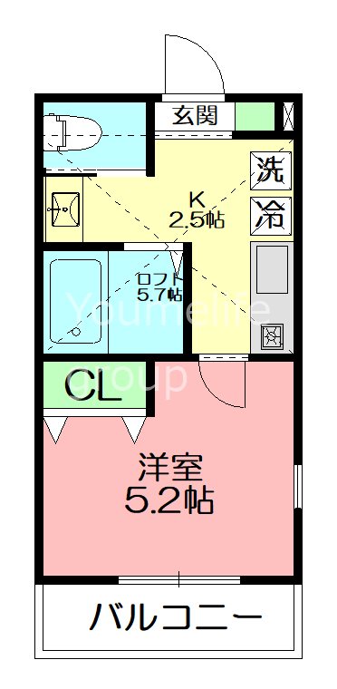 ＣＡＳＡ　ＡＶＡＮＴＩ 205号室 間取り