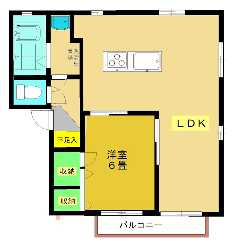 サンライト古川Ｂ 202号室 間取り