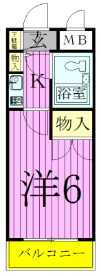 ジョイフル柏 205号室 間取り