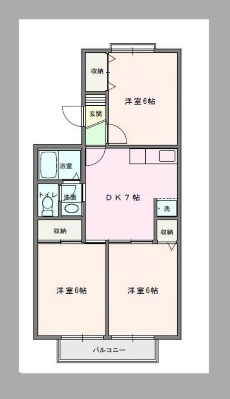 メゾン駒木A 102号室 間取り
