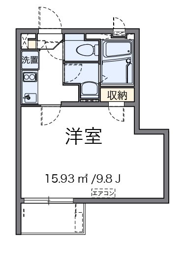 ＴＡＴＥＩＳＨＩ 204号室 間取り