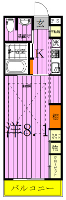 105号室 間取り
