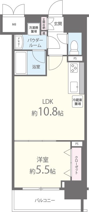 エル･イソベ三宮 間取り図