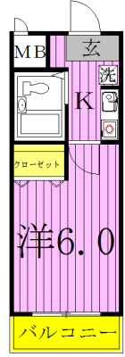パーソナルＩ 611号室 間取り
