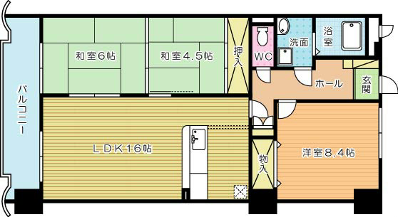 イマージュ安部山公園 305号室 間取り