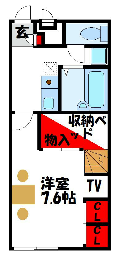 レオパレスみなみ 206号室 間取り