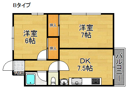 大阪府大阪市住之江区御崎６丁目 間取り