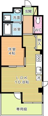 Ｅｓｐｏｉｒ（エスポワール） 101号室 間取り