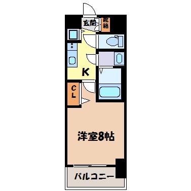 プレサンスジェネ千種内山 間取り図