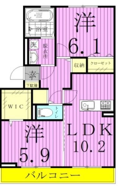 ラ　ティーダ 102号室 間取り