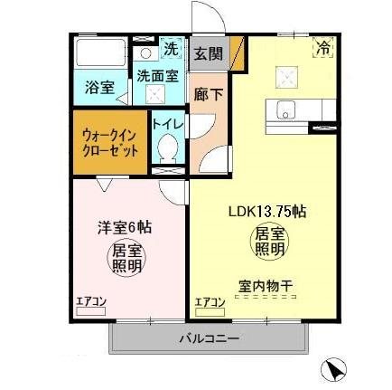 ウィルビューＣ 103号室 間取り