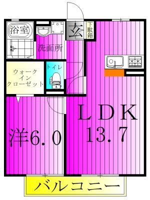 ウィルビューＣ 103号室 間取り