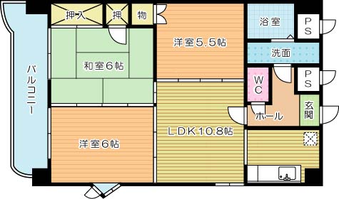 ブランペルル 305号室 間取り