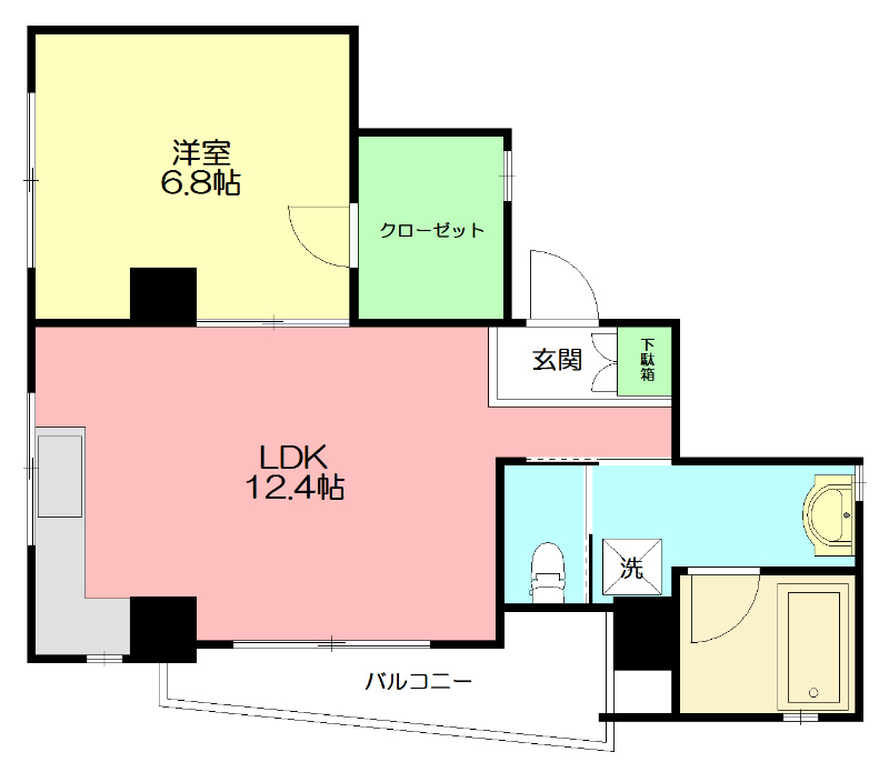 ワイエスビル 401号室 間取り