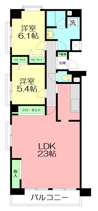 グランドエンブレム横浜 306号室 間取り