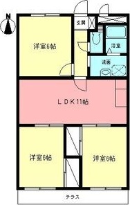 ソレイユ楠 102号室 間取り