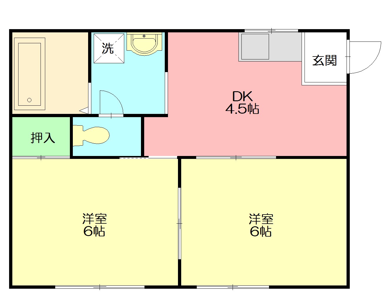 ヒルサイドK 105号室 間取り
