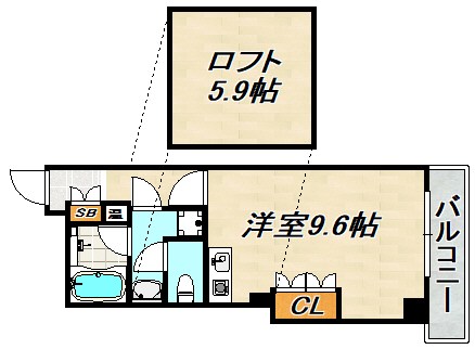 Badge新長田 間取り