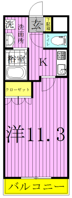 ミネルバＡ棟 202号室 間取り