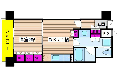 リーガル四ツ橋立売堀 間取り