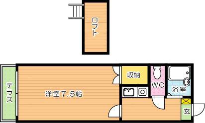 リバティ折尾 102号室 間取り