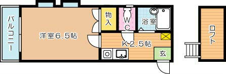 リバティ折尾 201号室 間取り