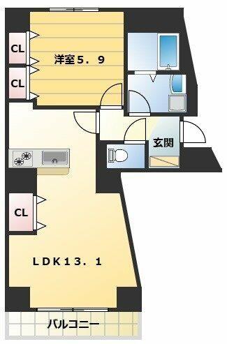 クロシェット・ボナール 206号室 間取り