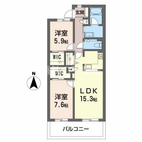 グリーンコート広沢 間取り図