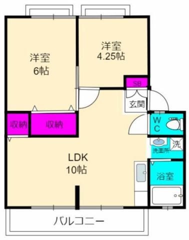 サンライフＮ粟津 間取り図
