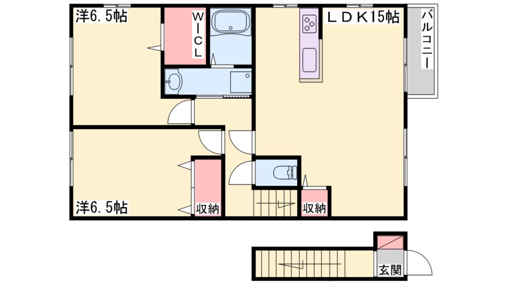 コンフォート大島IV　Ｂ棟 間取り図