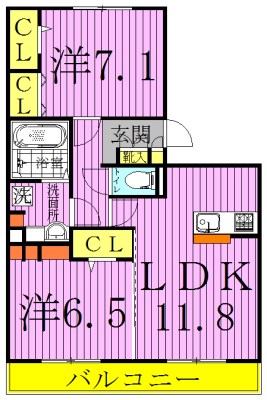 ティアレスⅡ 211号室 間取り