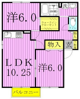 ウィルメゾン 201号室 間取り