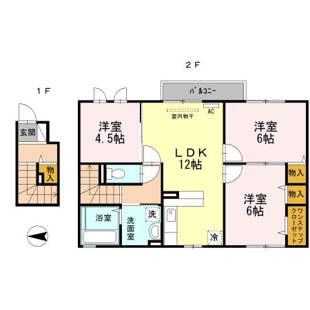 コージーコート法善寺 間取り