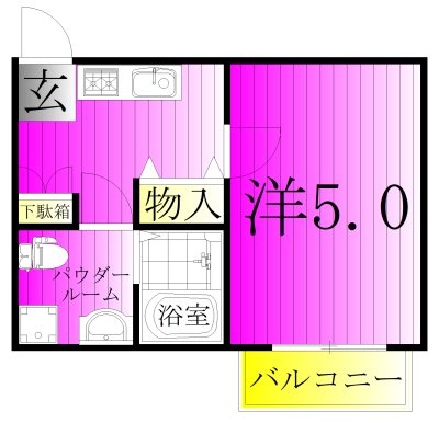 Fleur s-kashiwa（フルールエスカシワ) 102号室 間取り