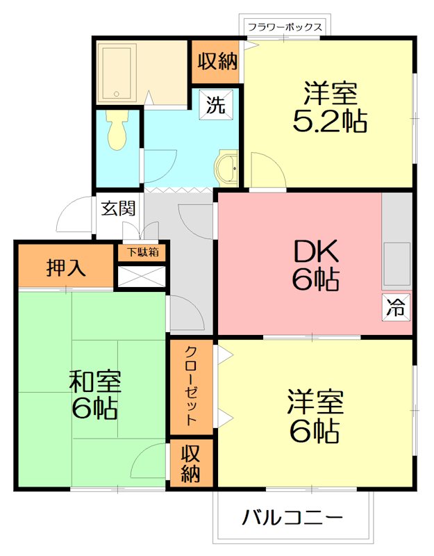 鎌倉山ガーデンヒルズ 206号室 間取り