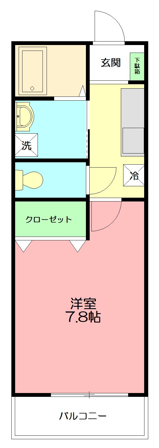 バイオレット倉田  102号室 間取り