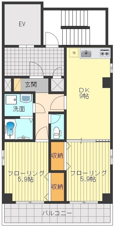 アクロス立川Ⅱ 間取り図