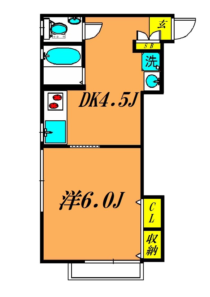 コーポむつみ 103号室 間取り
