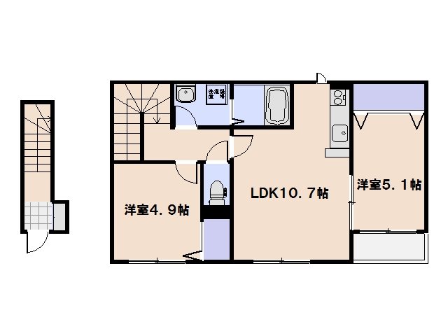 アヴニール 203号室 間取り